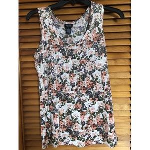 Floral sequined tank top